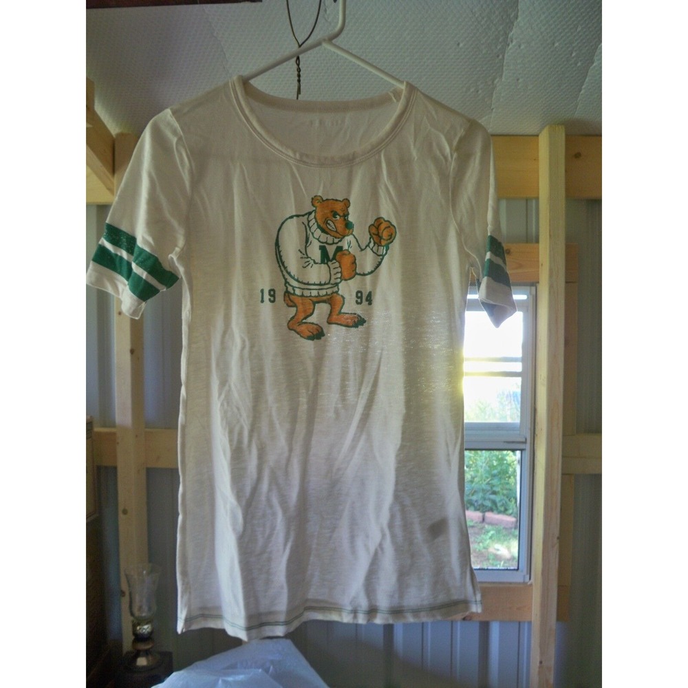 Woman's 1994 Old Navy Michigan Fighting Bear Mascot T Shirt Size S/P